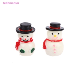 [technicolor] โมเดลต้นคริสต์มาส สโนว์แมน ขนาดเล็ก 1:12 สําหรับตกแต่งบ้านตุ๊กตา 1 ชุด