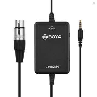 Audioworld BOYA BY-BCA60 สายเคเบิลไมโครโฟน XLR เป็น 3.5 มม. ยาวพิเศษ 6 ม. 20 ฟุต รองรับตัวควบคุมระดับเสียง 48V Phantom Power พร้อมแจ็คหูฟัง 3.5 มม. สําหรับสมาร์ทโฟน