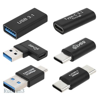 Run อะแดปเตอร์แปลง Type C เป็น USB 3 0 OTG USB C เป็น Type C ตัวผู้ ตัวเมีย