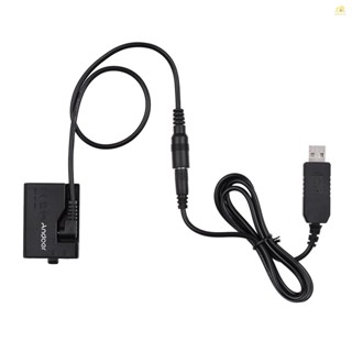 Banana_pie Andoer ACK-E10 อะแดปเตอร์คัปเปลอร์แบตเตอรี่ดัมมี่ DC USB 5V (แบบเปลี่ยน สําหรับ LP-E10) สําหรับ Canon EOS Rebel T3 T5 T6 T7 T100 Kiss X50 Kiss X70 1100D 1200D 1