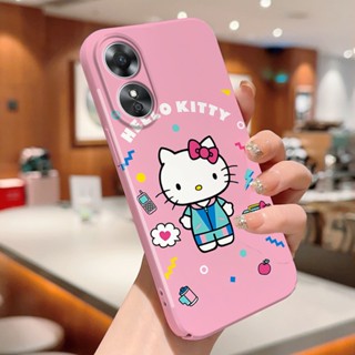 เคสโทรศัพท์มือถือ PC แข็ง กันรอยกล้อง ลายการ์ตูนคิตตี้ แมวน่ารัก สําหรับ OPPO Reno4 Z 8T 7Z 8Z 7SE 4 Lite 5 Lite 7 Lite 8 Lite 5F