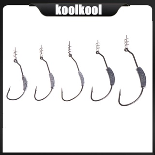 Kool จิ๊กตะขอตกปลา เหล็กคาร์บอน แบบนิ่ม 5 ชิ้น