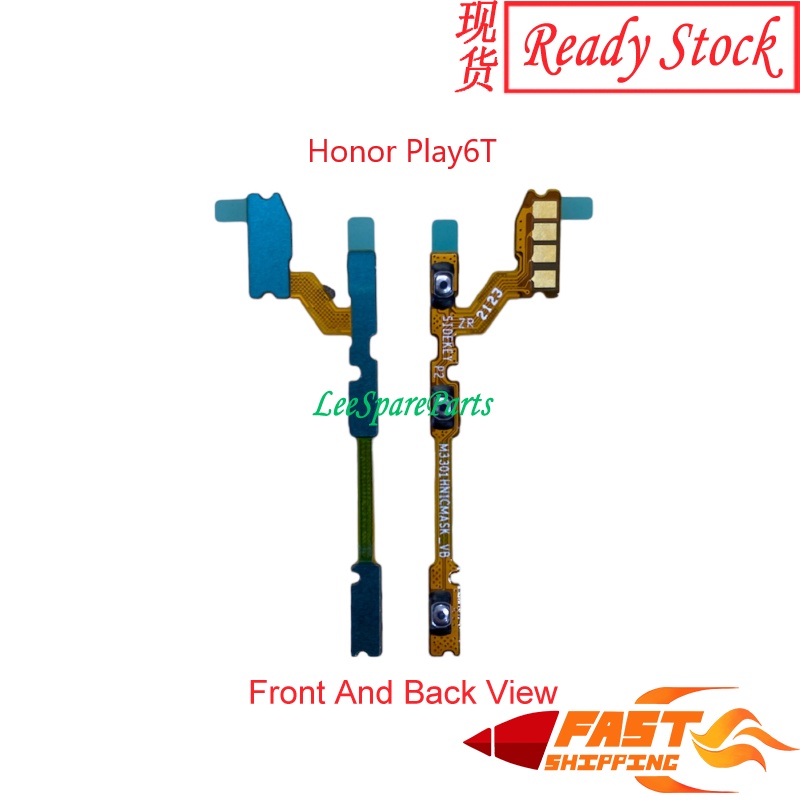 Huawei Honor Play6T / Play7T ปุ่มสวิตช์เปิดปิดระดับเสียง Flex Ribbon สําหรับทดแทน