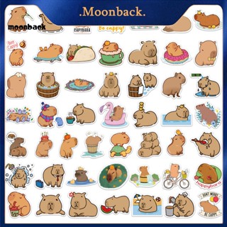 &lt;moonback&gt; สติกเกอร์ PVC ลายการ์ตูนกราฟฟิติ ความหนืดสูง ของเล่นคลาสสิก สําหรับเด็ก DIY 50 ชิ้น