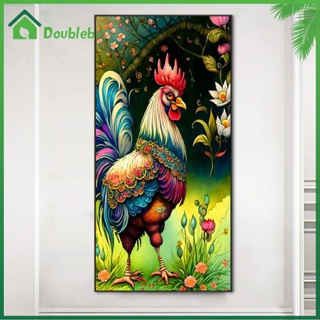 【Doub X ✮】ภาพวาดปักเพชร ทรงกลม ลายไก่ 5D DIY สําหรับตกแต่งบ้าน UK ✮