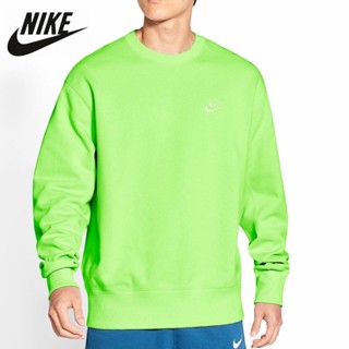 Nike ของแท้ 100% เสื้อกันหนาวลําลอง คอกลม ปักลายโลโก้ DA0022