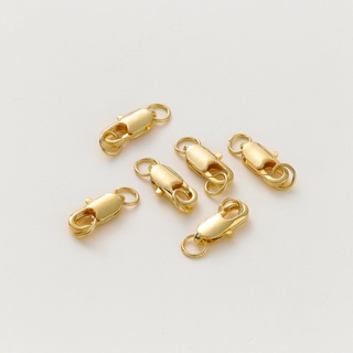 St. kunkka ตะขอก้ามปู สีทองแท้ 18K 6-7 มม. สําหรับทําสร้อยคอ…