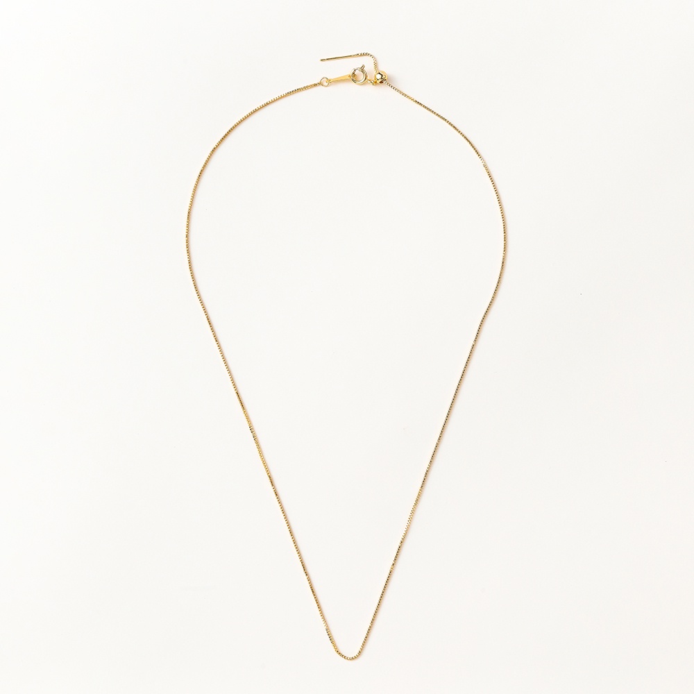 สร้อยคอโซ่เวนิสชุบทอง 18K ยาว 1 มม./48.3 ซม. 2 ชิ้น