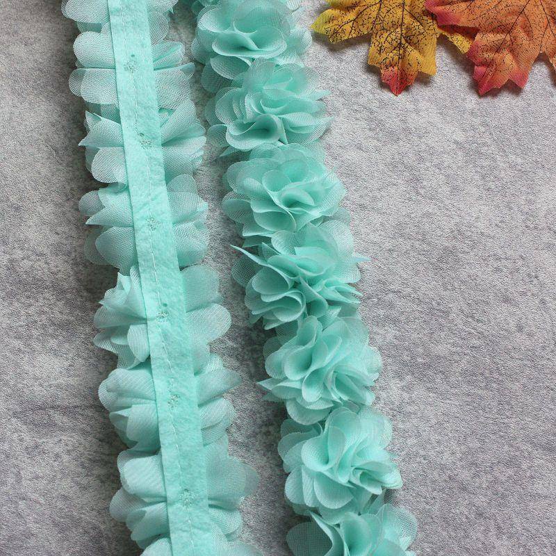 ผ้าลูกไม้ ผ้าชีฟอง ลายดอกไม้ ขนาด 5 ซม. แฮนด์เมด สําหรับทํารองเท้า หมวก 1 หลา 26 ชิ้น - รูปที่ 7
