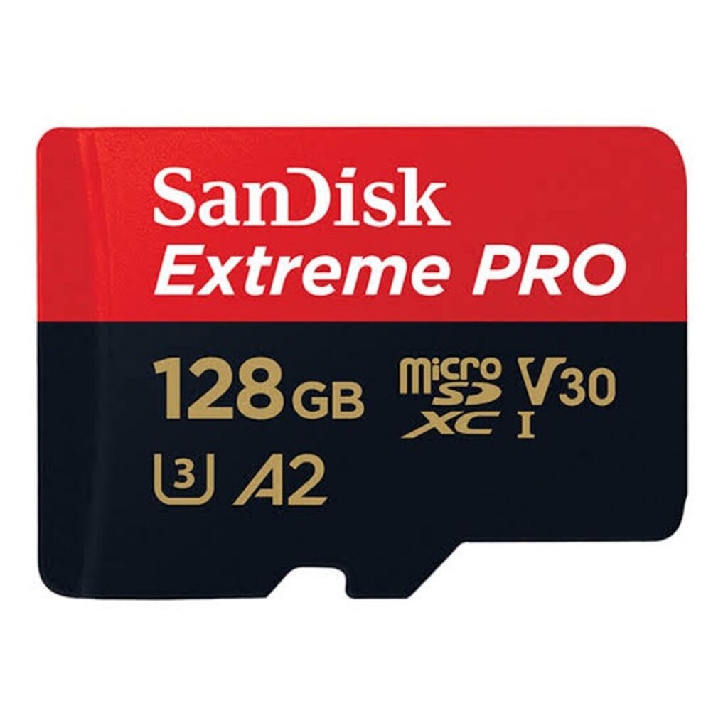 SanDisk 128 Extreme Pro MicroSD Memory (ไมโครเอสดีการ์ด) รองรับภาพ 4K ประกัน Lifetime โดย Synnex