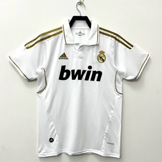 เสื้อกีฬาแขนสั้น ลายทีมฟุตบอล Real Madrid ทีมเหย้า เรโทร แห้งเร็ว ไซซ์ S - XXL สําหรับผู้ชาย ไซซ์ 11-12