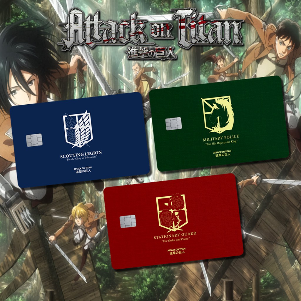บัตรผิว ธีม ATM SnK AOT EMBLEM | สติกเกอร์การ์ด ATM ตกแต่ง การ์ดอพาร์ทเมนท์ – กันน้ํา ราคา ถูกที่สุด ดีลบีเคเค