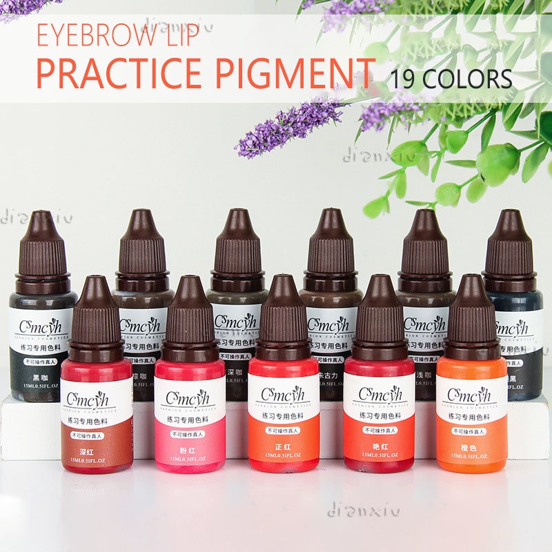 1 ชิ้น 15 มล. หมึกสักถาวร แต่งหน้า ลิป อายไลน์เนอร์ รอยสัก ฝึกสี เม็ดสี สําหรับหมึกสัก อุปกรณ์ที่มีประโยชน์