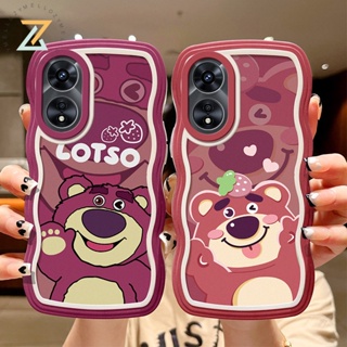 เคส Samsung A54 A12 A52 A52S M12 F12 เคสโทรศัพท์ซิลิโคนลายการ์ตูนหมีสตรอเบอร์รี่น่ารักสไตล์วรรณกรรม