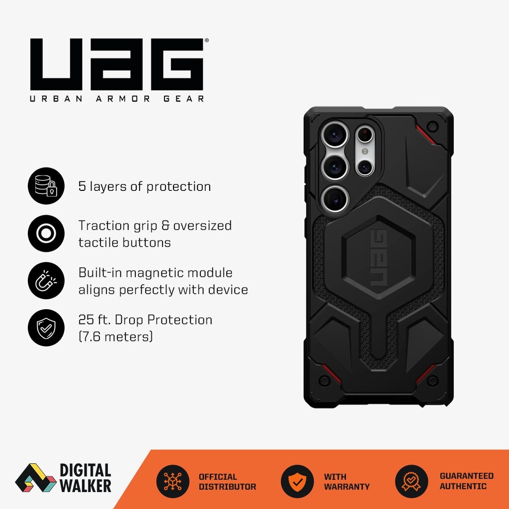 [เข้ากันได้กับแม่เหล็ก] Uag Samsung S23 Ultra Galaxy S23 เคส Monarch Pro Kevlar Galaxy S23 Plus เคสป