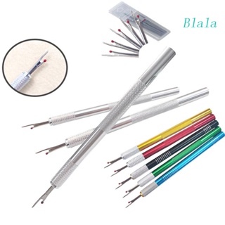 Blala Seam Ripper Stitch Thread Unpicker พร้อมที่จับโลหะ และฝาครอบป้องกัน แบบใส