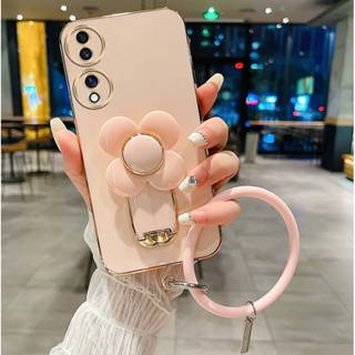 เคสโทรศัพท์มือถือ ขอบตรง ลายกังหันลม พร้อมขาตั้ง สําหรับ Honor 70 50 20 X9 X8 X7 X6 X9A X8A X7A