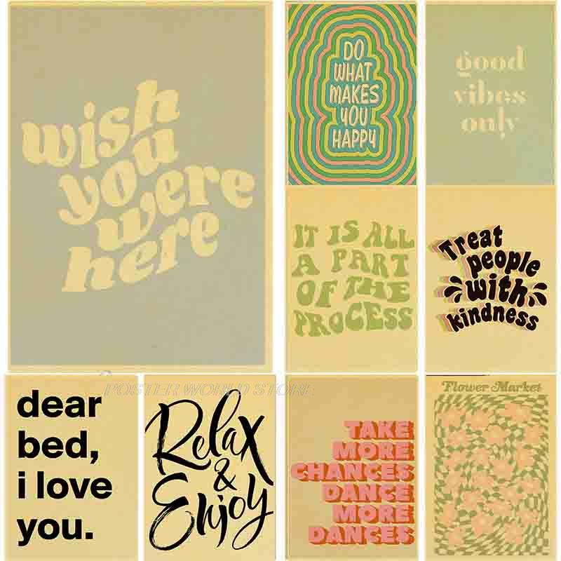 โปสเตอร์คําคม สไตล์วินเทจ สําหรับตกแต่งบ้าน สํานักงาน โรงเรียน ห้องเรียน
