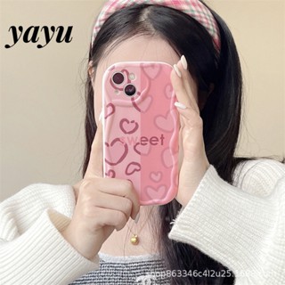 yayu หัวใจสีชมพู TPU เคสโทรศัพท์มือถือ แฟชั่น สําหรับ IPhone14 13 12 11 Pro Max 8 7 Plus X Xr Xs Max SE 2020 ZDL0105