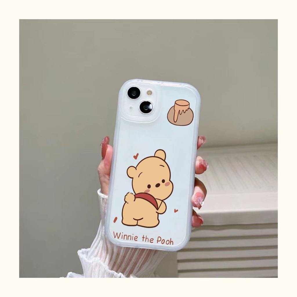 เคสโทรศัพท์มือถือนิ่ม ลายการ์ตูนหมีพูห์ สําหรับ iPhone 15 14 Pro Max 13 11 Pro Max X XR Xs Max iPhone 12Pro 12 Pro Max 12mini 13mini 6 6S 7 plus 8 plus