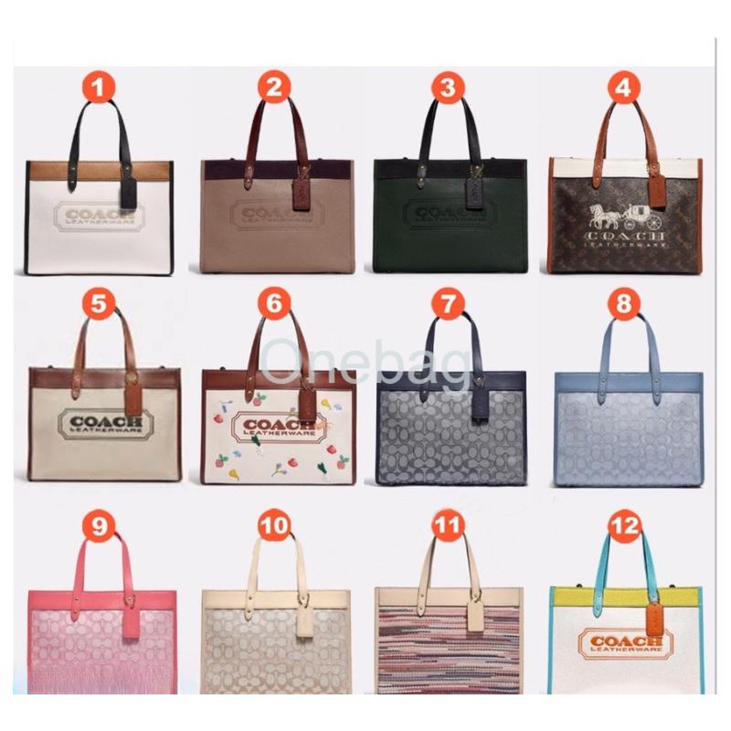 NEW* C0777 C6035 C8458 C8459 C2773 C3282 C3859 Field Tote 30 Jacquard หนังสุภาพสตรีสลิงกระเป๋า 0777 
