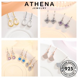 ATHENA JEWELRY เครื่องประดับ เครื่องประดับ เกาหลี ต่างหู แท้ แฟชั่น 925 มอยส์ซาไนท์ หนีบ ห่วง ไข่มุก เงิน ต้นฉบับ ผู้หญิง ตุ้มหู Silver เพชร M007