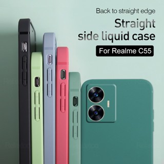 Camera Shell Shockproof Case Square Liquid Phone Cover For oppo Realme C55