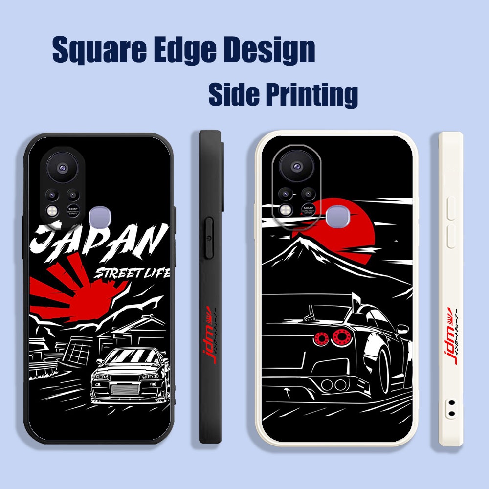 ปลอกสําหรับ Huawei Nova 3i 7i 8i 5T Y9S JDM แข่งรถอะนิเมะสีดําสีแดงความงามวาด GEF20 เคสโทรศัพท์ขอบสี