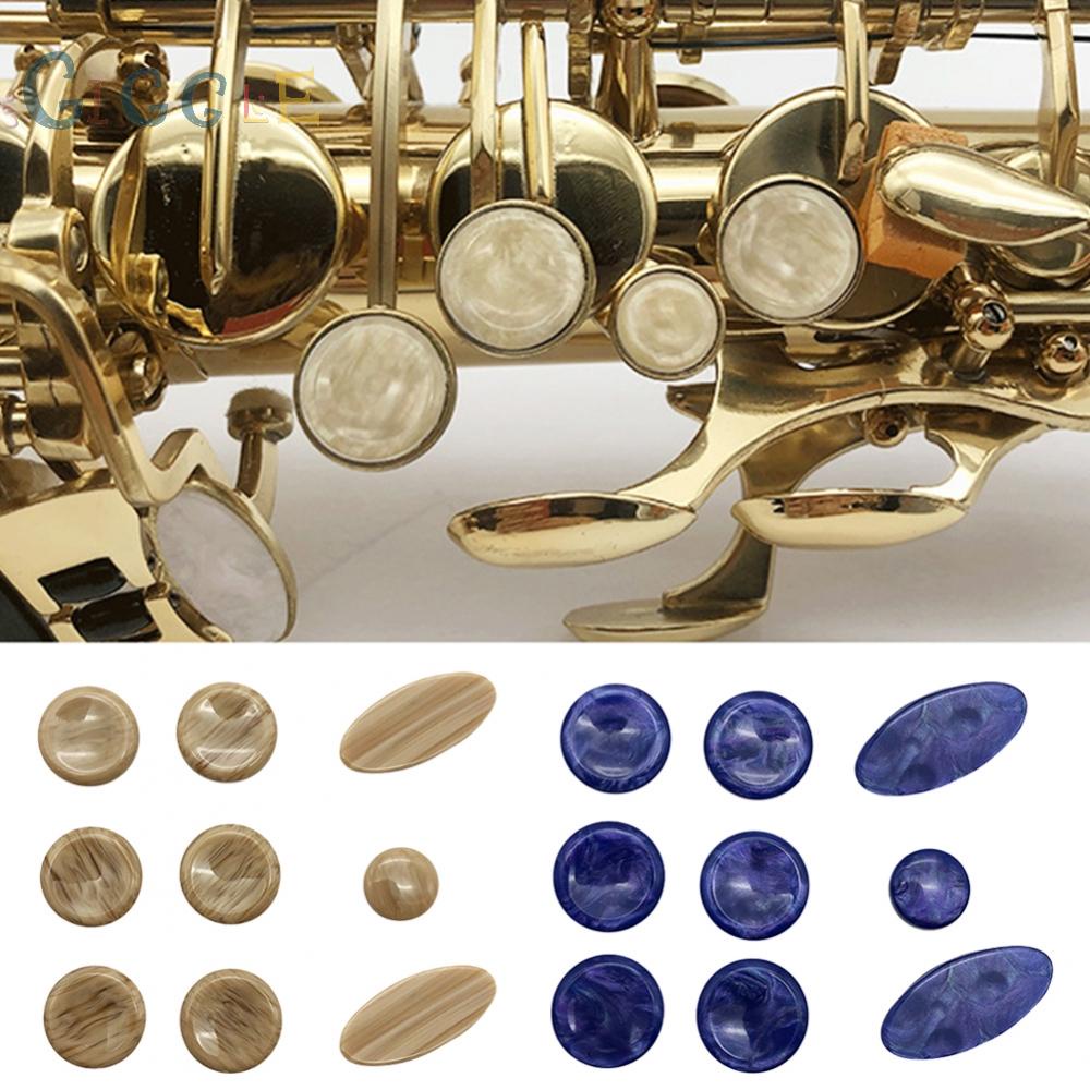 2023 9Pcs Saxophone Key Buttons Inlays for Alto Tenor Soprano Sax Replacement Parts Polished HighQuality