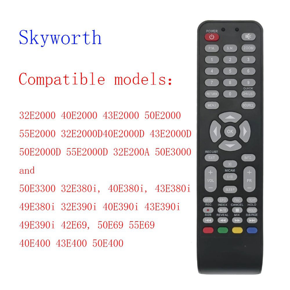 Skyworth รีโมทสมาร์ททีวี 32E2000 40E2000 43E2000 50E2000 55E2000 32E2000D 40E2000D 43E2000D 50E2000D