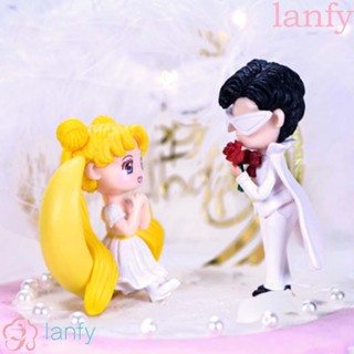 Lanfy โมเดลรถยนต์การ์ตูนเซเลอร์มูน Diy ขนาดมินิสําหรับตกแต่งบ้าน