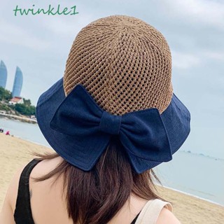 Twinkle1 หมวกบักเก็ต ผ้าระบายอากาศ กลวง สไตล์เกาหลี ญี่ปุ่น ฤดูร้อน