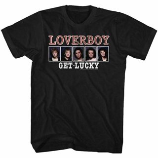 【Hot】GILDAN ลดราคา เสื้อยืดลําลอง แขนสั้น พิมพ์ลาย Loverboy Get Lucky Rock N Roll Music สําหรับผู้ชาย