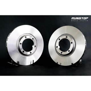 RUNSTOP รันสตอป brake disc จานเบรคหน้า แบบเรียบ ขนาดเดิม258mm. MITSUBISHI L200 CYCLONE ราคาต่อคู่ เบรก