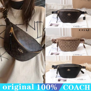 Coach f48738 กระเป๋าคาดเอวผู้หญิง/กระเป๋าสะพายมัลติฟังก์ชั่น/กระเป๋าผู้หญิงหนังวัวลำลอง