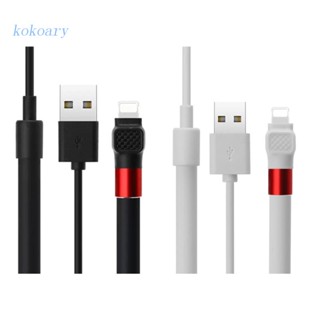 Kok ขาตั้งโทรศัพท์มือถือ แบบพกพา พร้อมสายชาร์จ USB 8 Pin IOS สําหรับ Ipad-Iphone