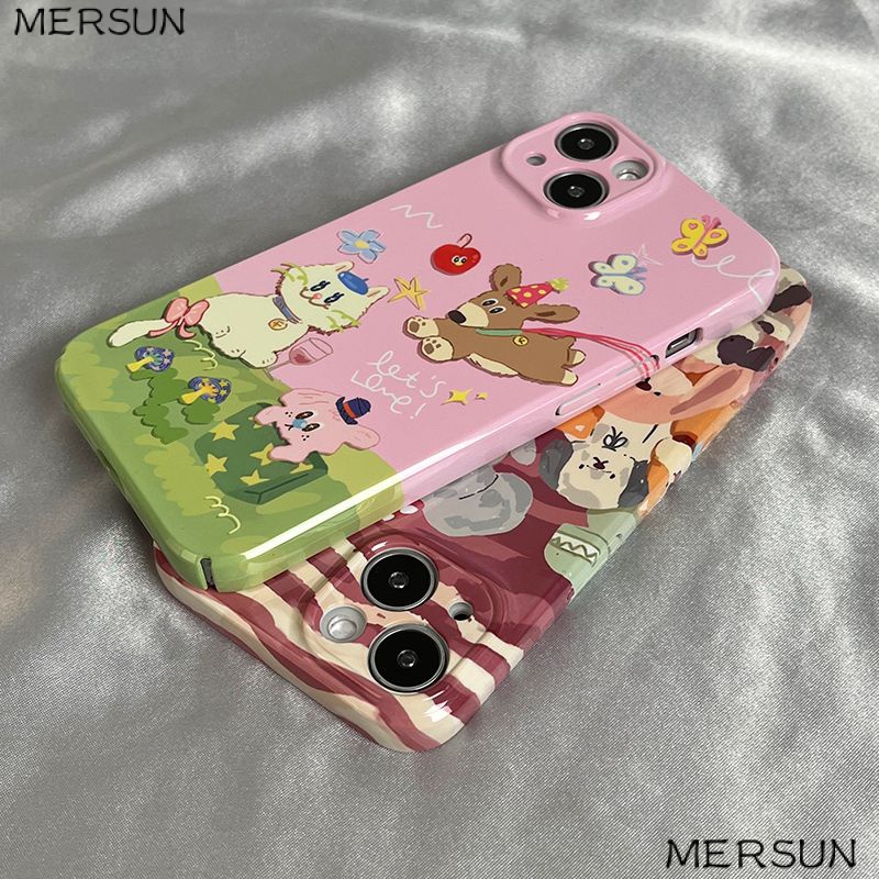 💕เคสโทรศัพท์มือถือ แบบแข็ง ลายสุนัข แมว รวมทุกอย่าง สําหรับ Iphone 78 xs 1312 14 11xr CTBQ