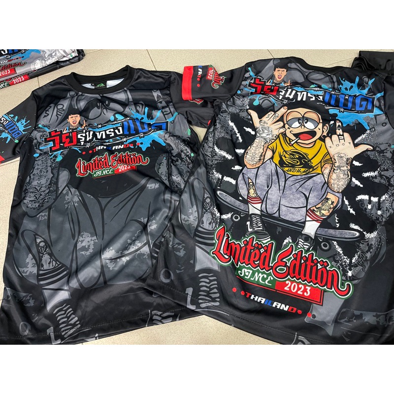 ใหม่ BLACK WHITE BADBOY / NOBITA / JRP / MINIONS / APICHART Thai Shirt ดีไซน์ใหม่โดย BBWSHOP jersey 