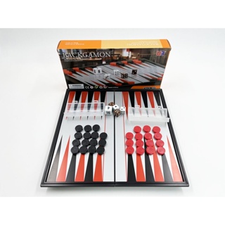 เกมกระดานแบ็กเกมมอนแม่เหล็กพับได้(UB 3820) Backgammon boardgame ขนาด25x25cm.