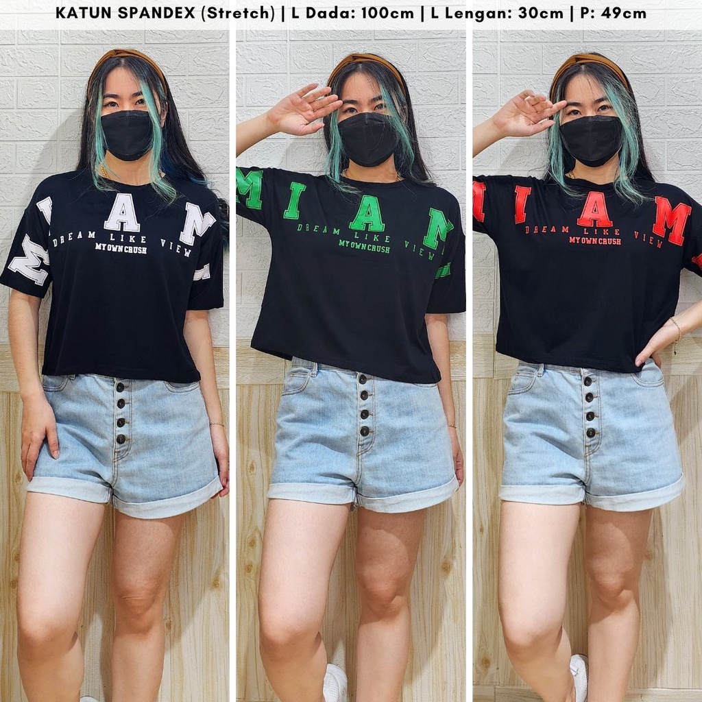 4819 maime เสื้อยืดพื้นฐานทุกวัน