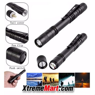 ไฟฉาย ไฟฉายปากกา XPE LED Penlight แสงขาว 1 โหมด (สีดำ)