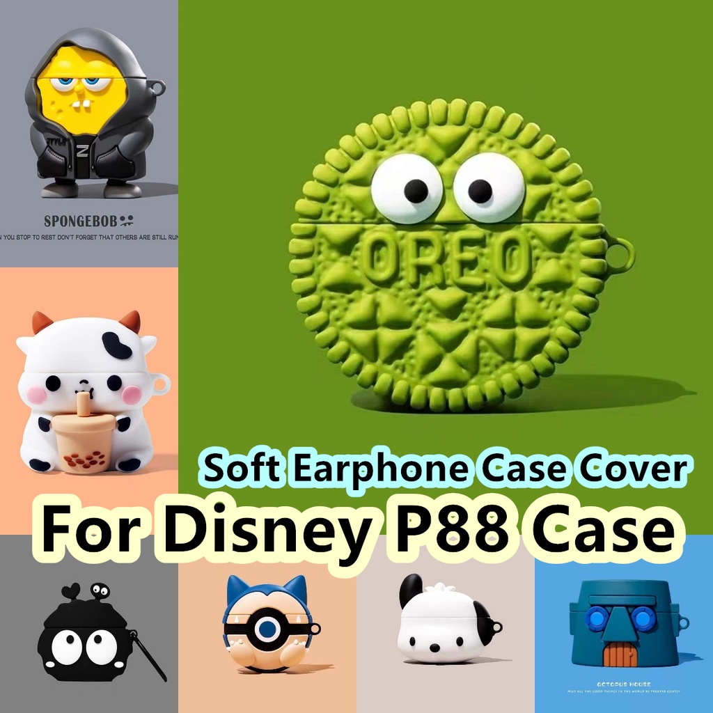 สําหรับ Disney P88 กรณี Cool การ์ตูนนมชา Cow & Pineapple House สําหรับ Disney P88 ปลอกหูฟังนุ่มกรณีฝ
