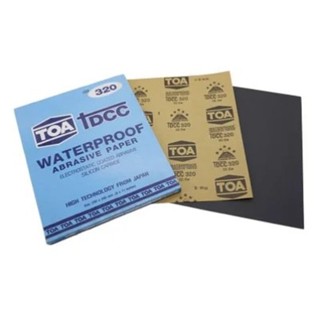 กระดาษทรายขัดน้ำ TOA TDAA เบอร์ 320 (60 แผ่น) กระดาษทรายน้ำทีโอเอ กระดาษทรายขัดเหล็ก กระดาษทรายหยาบ ขัดโป๊วสี