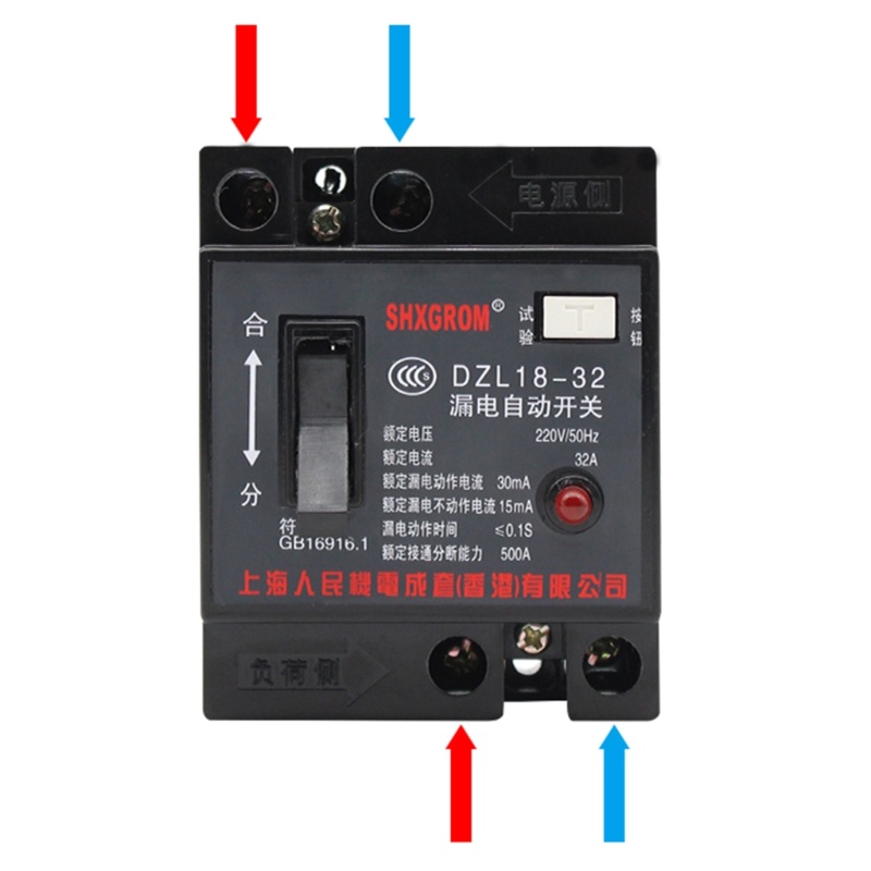 LA Residual Current Circuit Breaker ป้องกันการรั่วไหล Miniature Circuit Breaker