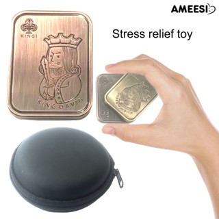 Ameesi Queen King ของเล่นฟิดเจ็ต ไพ่โป๊กเกอร์ โลหะ ชุบไฟฟ้า คลายเครียด สําหรับออฟฟิศ ปาร์ตี้