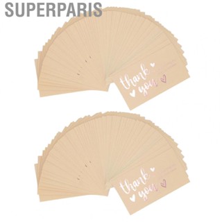 Superparis 200Pcs Thank You Paper Cards 3.5x1.9inch Business For Online Retail Store