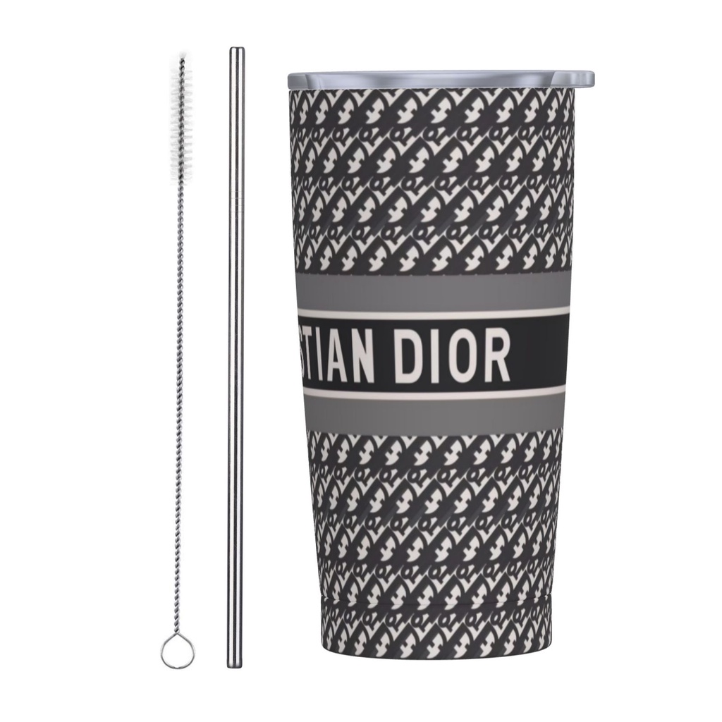 Dio R 20oz Car Straw Cup ถ้วยกาแฟ (พร้อมหลอด) ฝาปิด PS, ถ้วยด้านใน 304, วัสดุด้านนอก 201