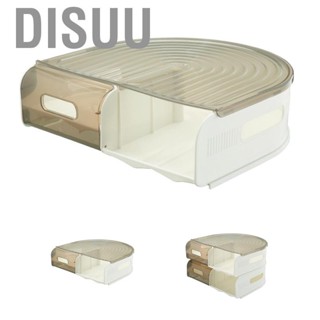 Disuu Automatic Scrolling Egg Box Plastic Transparent U Shaped Apricot Egg Storage Box for Kitchen