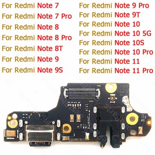 บอร์ดชาร์จ พอร์ต Usb อะไหล่สํารอง สําหรับ Xiaomi Redmi Note 11 10 10S 9 9S 9T 8 8T 7 Pro