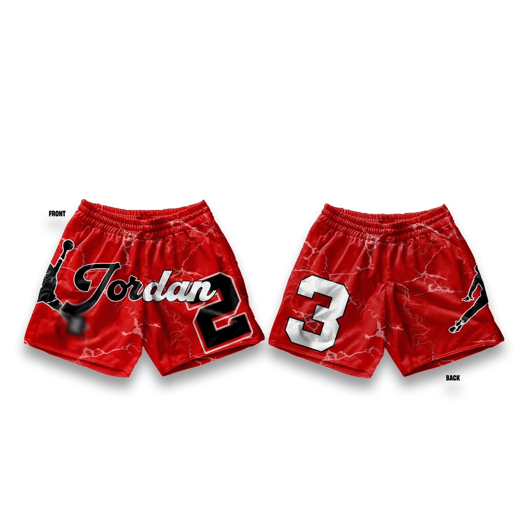 กางเกงขาสั้นตาข่าย RED JORDAN